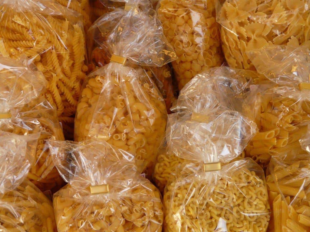 Bolsas con pasta
